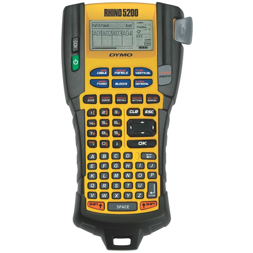 Etichettatrice Portatile Modello 5200 Formato 1.9 cm Schermo LCD Nera e Gialla - Foto 1
